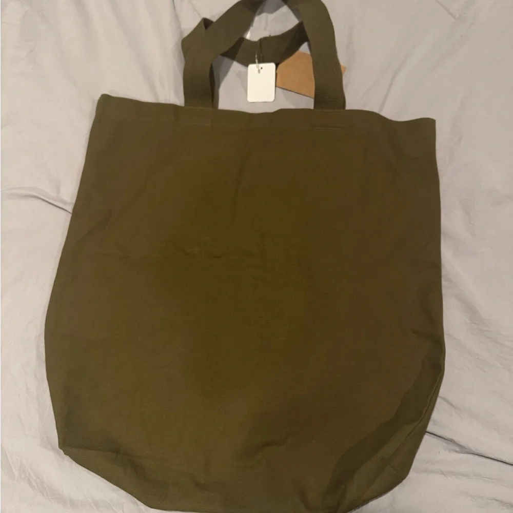 North Face Organic Cotton Tote Bag Military Olive - Picture 12 of 13